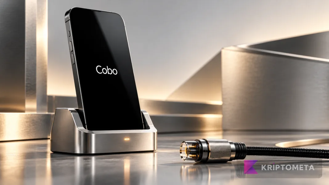 Cobo yazılı telefon, metal yuva ve bağlantısı kesilmiş kabloyla hazırlanmış temsili kapanış görseli